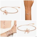SWAROVSKI SOFT BOW BRACELET  - WHI/ROS - 5647565