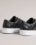 Ted Baker Quilted Sneaker with magnolia stud  - Libbin / Black - size Eur37 / Uk4