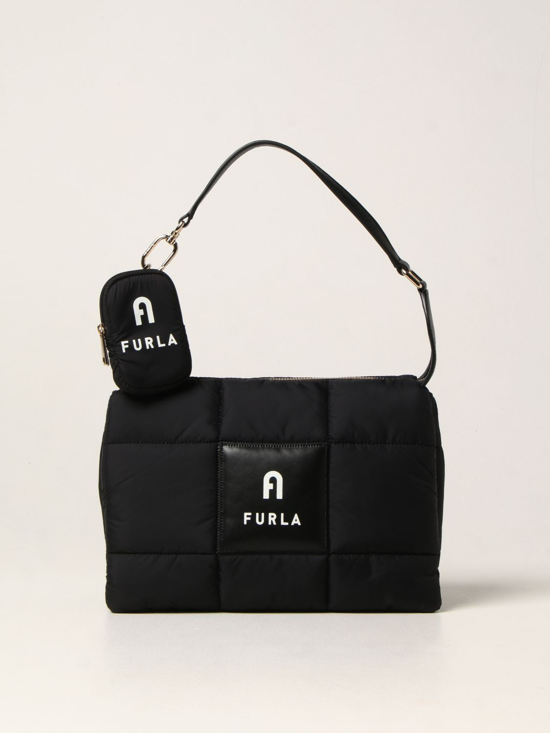 Furla Piuma Shoulder Bag - Black - Medium