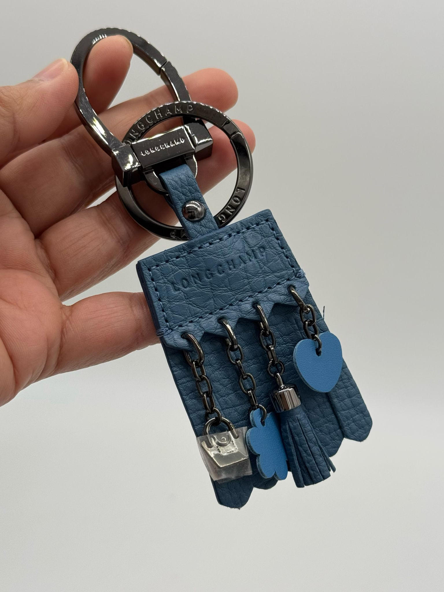 Longchamp Penelope Key Ring - L4824843729 / Blue - One Size