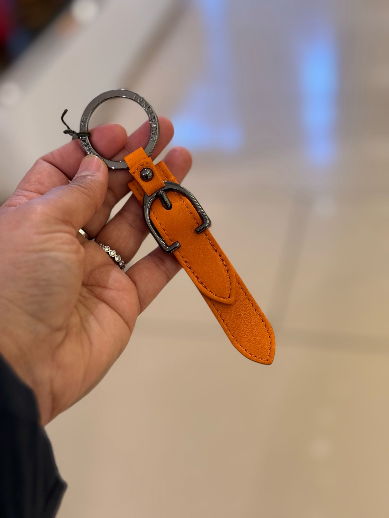 Longchamp Amazone Key Ring - 36014941017 / Orange - One Size