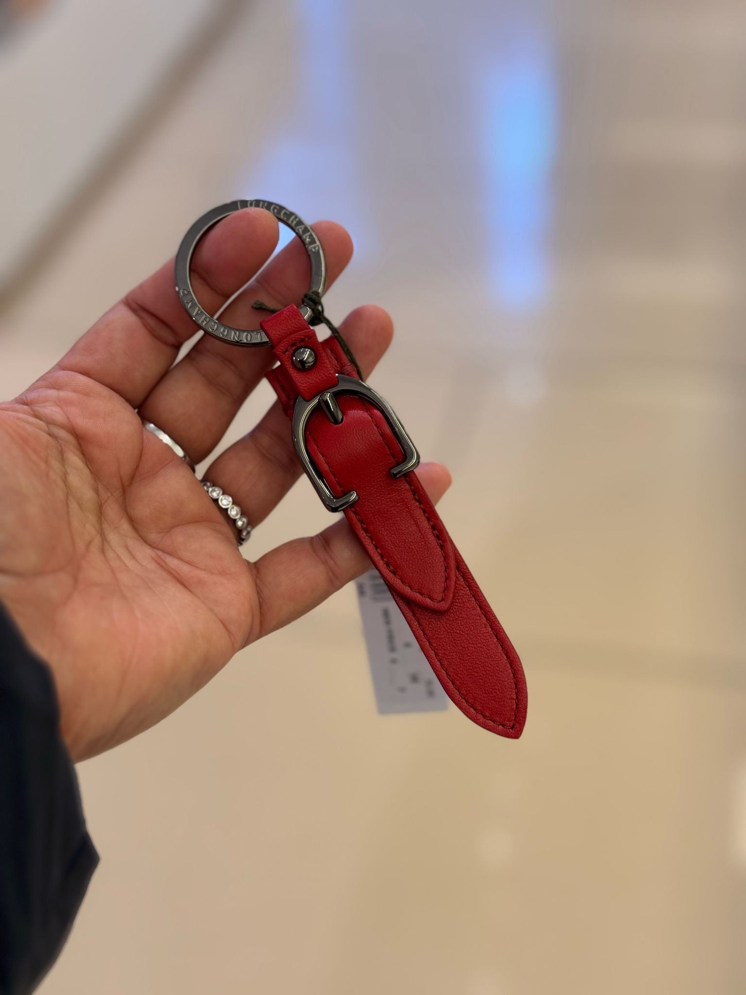 Longchamp Amazone Key Ring - 36014941545 / Red - One Size