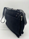 Ted Baker Elevated Suede Studded Shoulder Bag - Kalrisi / Black - Medium 256170