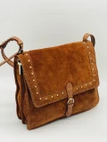 Ted Baker Elevated Suede Studded  Shoulder Bag - Kalrisi / Brown - Medium