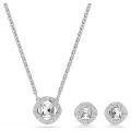 Swarovski Angelic Square Necklace And Earring Set - Cry/rhs - 5646907