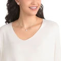 Swarovski Angelic Square Necklace And Earring Set - Cry/rhs - 5646907