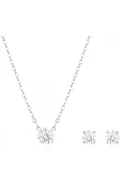 Swarovski Necklace And Earring Set - Czwh/rhs - 5113468