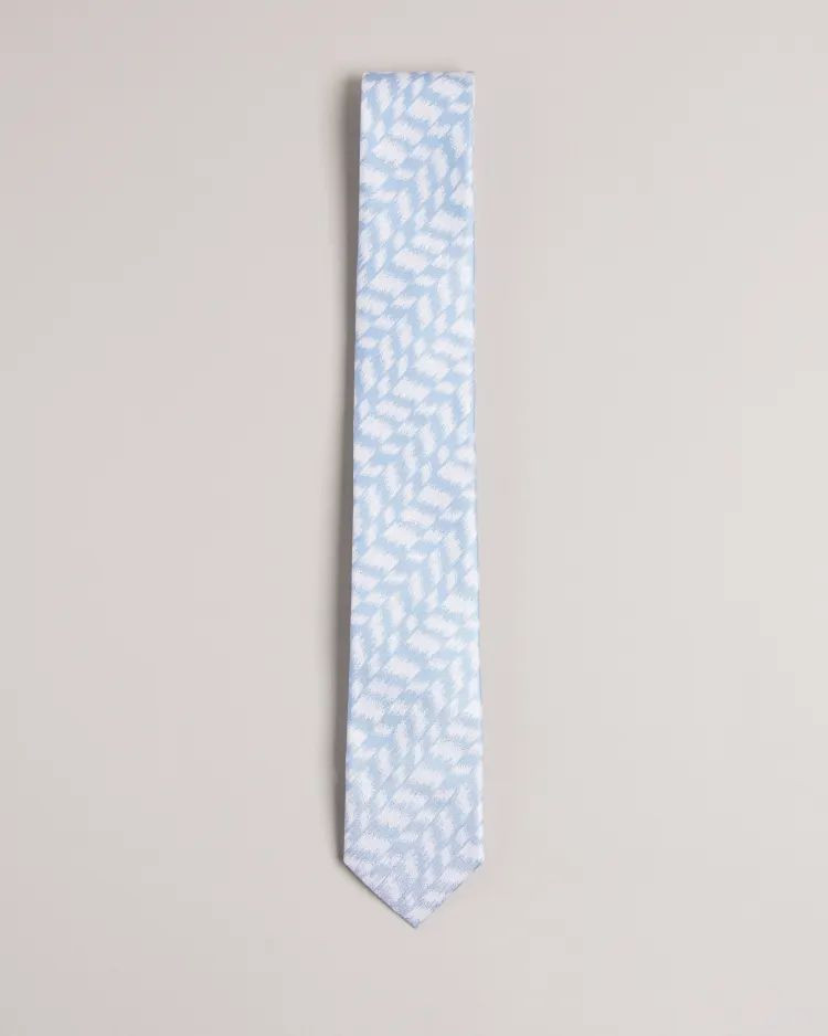 Ted Baker Chevron Stripe Tie - Chevie / Light Blue - One Size