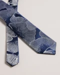 Ted Baker Textured Silk Tie - Florren / Navy - One Size