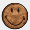 Anya Hindmarch Sticker Smiley - Chestnut Metallic Capra - One Size