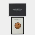 Anya Hindmarch Sticker Smiley - Chestnut Metallic Capra - One Size