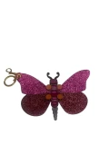 Anya Hindmarch Key Ring Tassel Butterfly - Oxblood Crinkled Metallic - One Size
