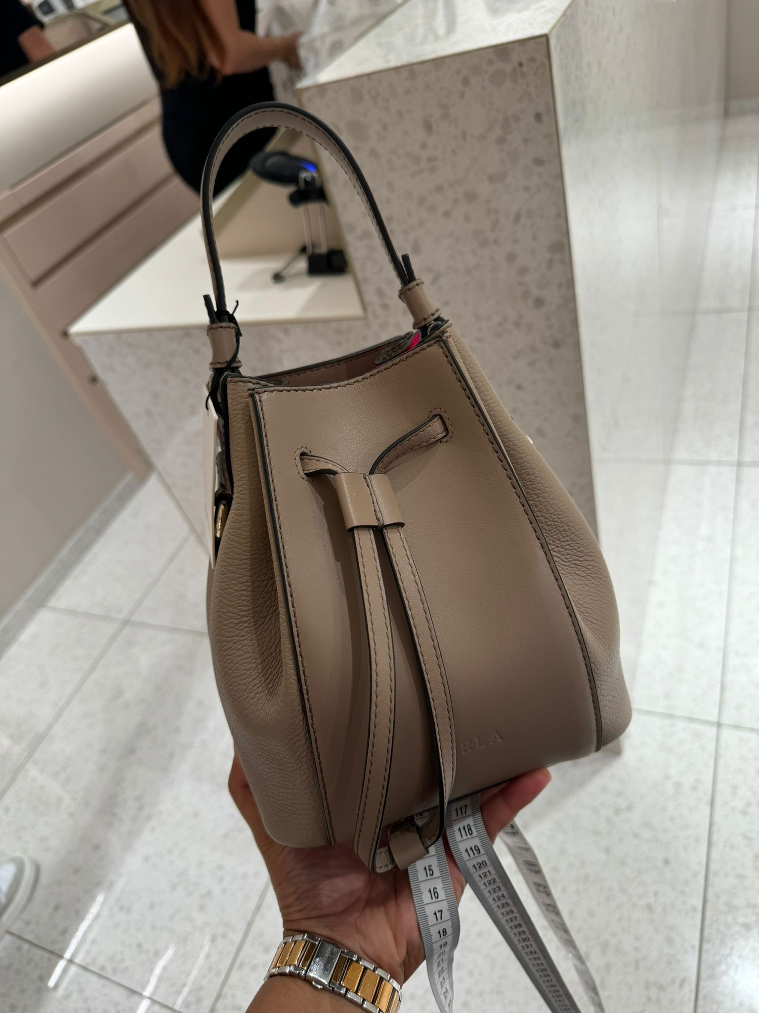 Furla Miastella Bucket Bag - Greige - 22 x 19 x 10 cm