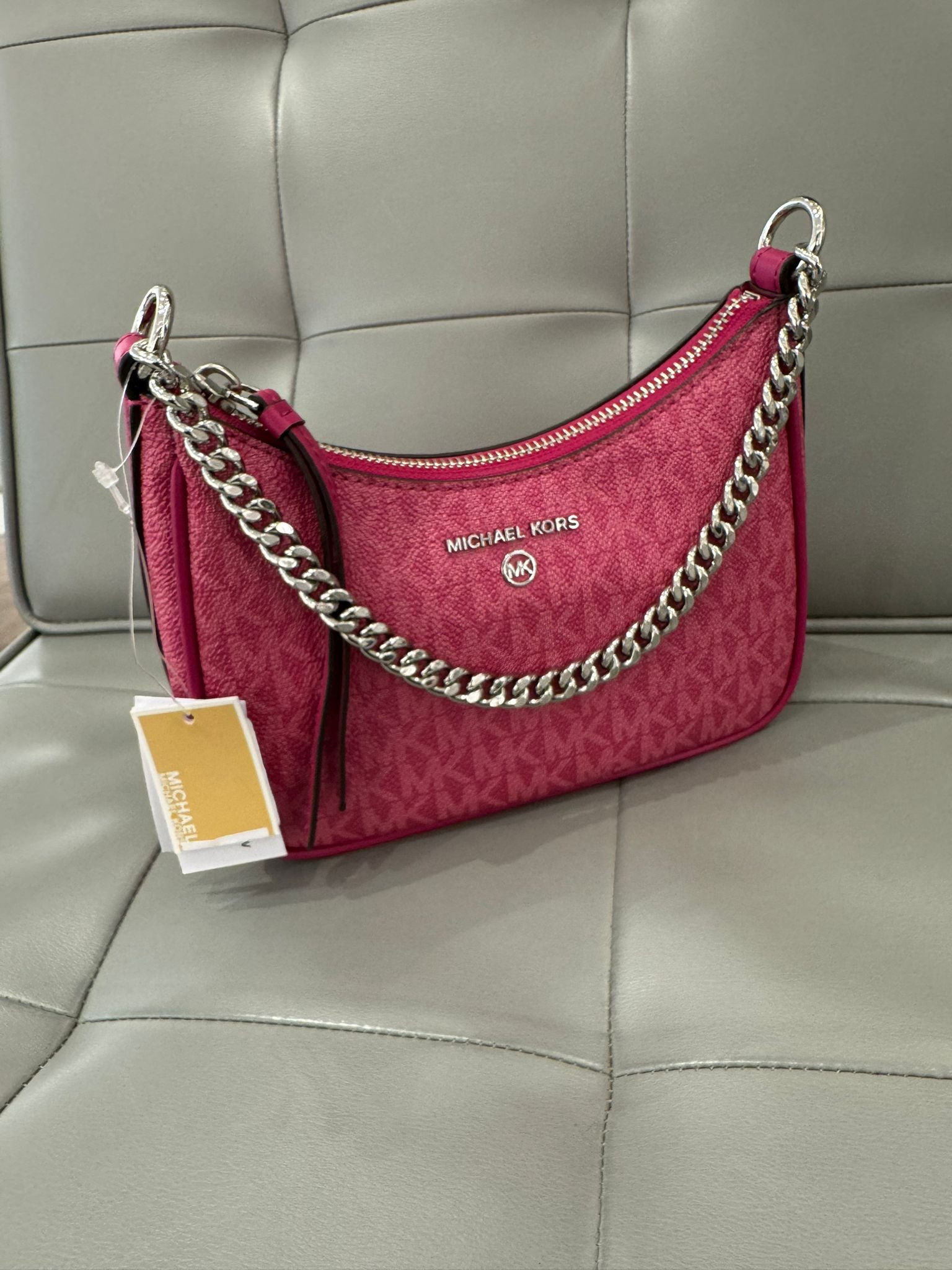 Michael Kors Jet Set Shoulder - Deep Fuchsia - 32H3ST9C1K / 20 X 12 X 7 CM