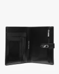 Michael Kors Md Tab Passport Holder - Black/Silver - 32F4S8EF60 / 14 X 11 CM