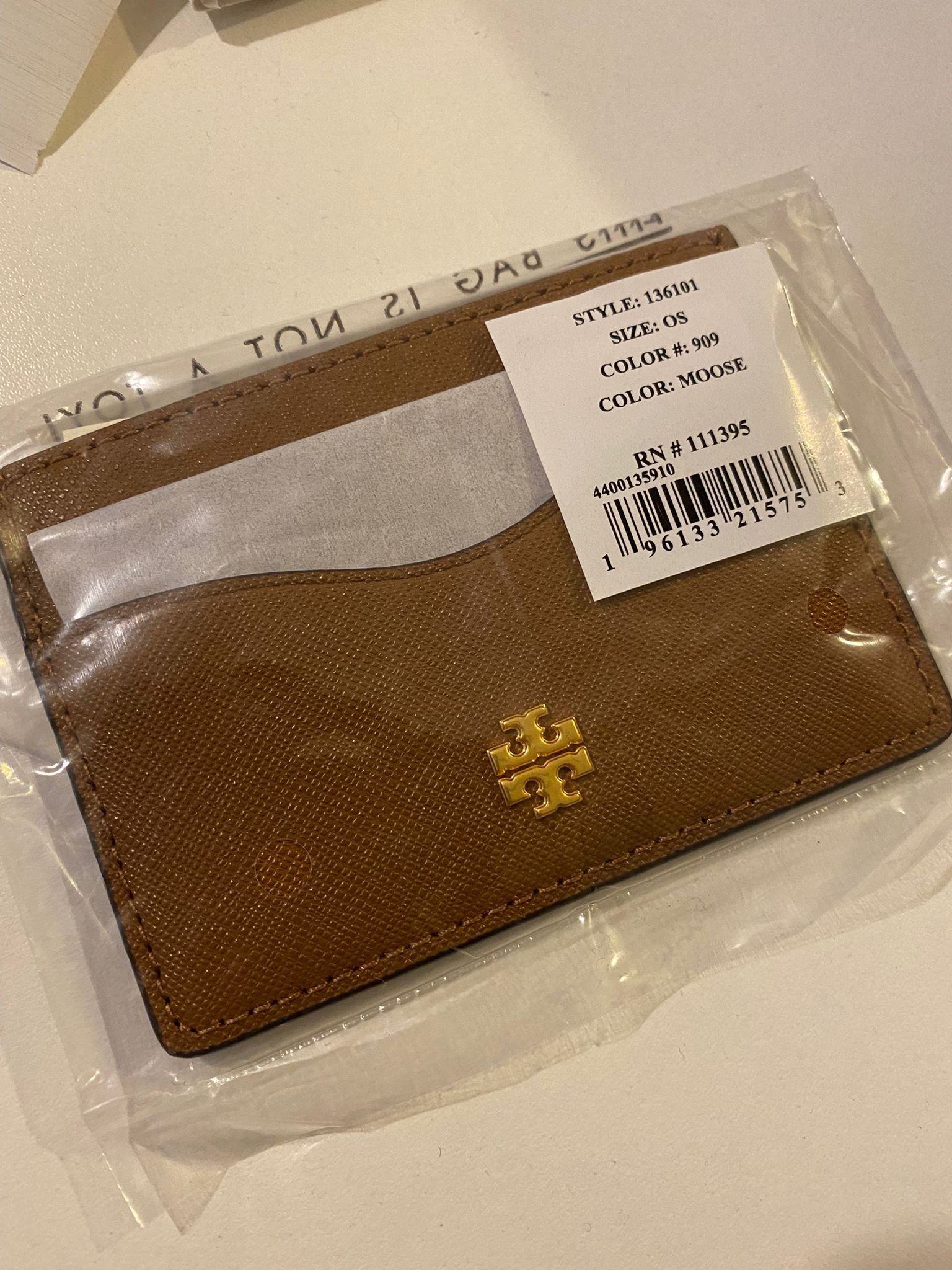 TORY BURCH EMERSON CARD CASE - MOOSE - ONE SIZE / 136101