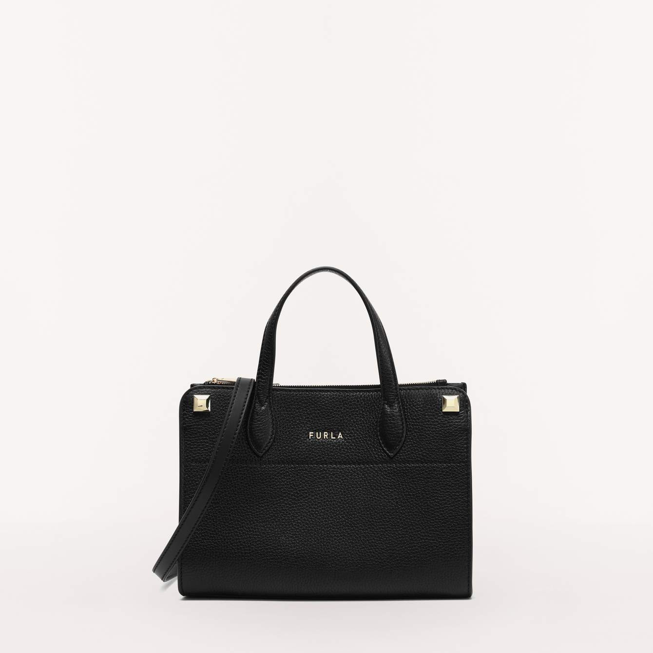 Furla Afrodite Shoulder - Black Top Handle - Medium