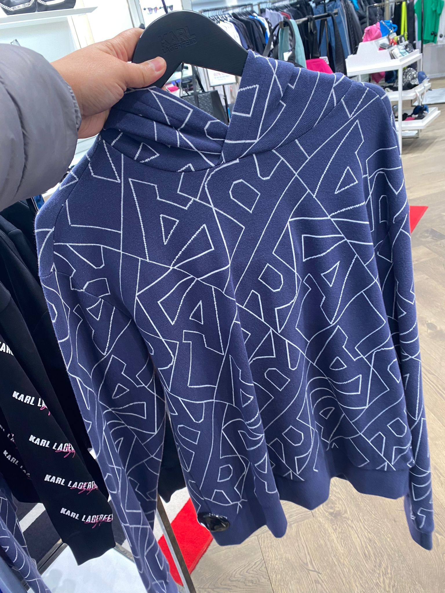 Karl Lagerfeld Athleisure Logo Sweatshirt - Mood Indigo - 23WW1811 / size M