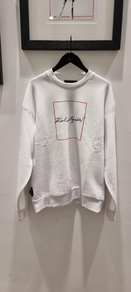 Karl Lagerfeld Sweatshirt - Unisex Rd Square Signature / 22WM1820 - Size Xs