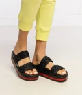 DKNY Tee Double Band Sandal - K1229570/Emb Logo Black - US 9/ UK 6.5/ EUR 40