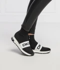 DKNY Mace Slip On Logo Sneaker - K3132057/Linear Knit Black/White - US 6.5/ UK 4/ EUR 37