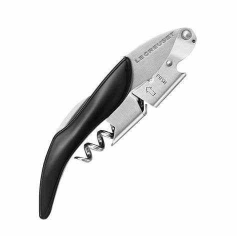 Le Creuset Corkscrew and Bottle Opener - Black - One Size