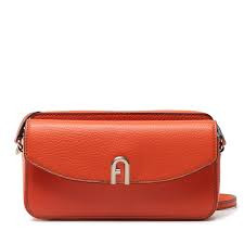 Furla Primula Crossbody - Vitello Roma/Vitello St.Eracle Tangerine - Mini