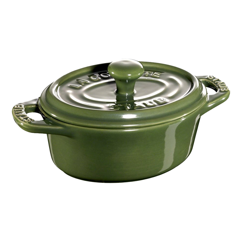 Staub Oval Cocotte Ceramic - Basil - 11cm / 4.25''