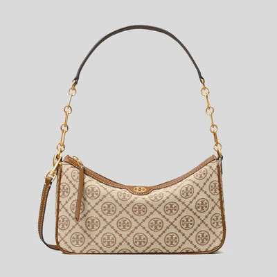 Tory Burch T Monogram Jacquard - Hazelnut - One Size 85137