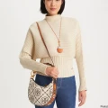 Tory Burch T Monogram Jacquard - Ivory - Mini