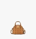 MCM Aren Half Moon Tote / Crossbody - Cognac / Brown - Mini