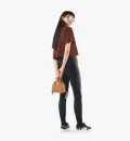 MCM Aren Half Moon Tote / Crossbody - Cognac / Brown - Mini