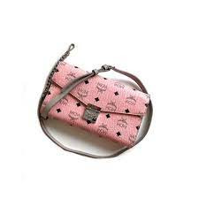 MCM Crossbody - Pink - Medium With Long Strap