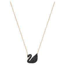 Swarovski Necklace - Jet/ros - 5204134