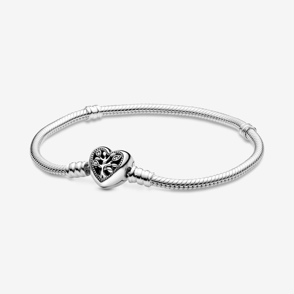 Pandora Moments Family Tree Heart Bracelet - 598827C01/silver - Size 18