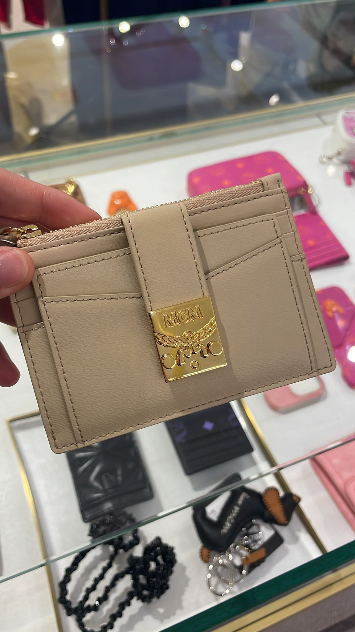 MCM Card Holder - Semolina - Mini