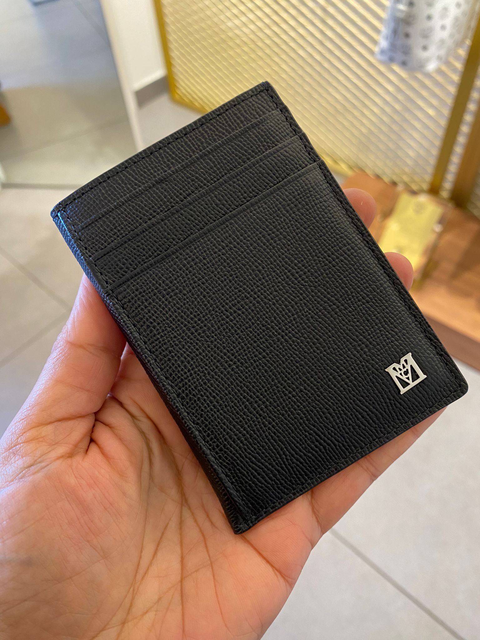 MCM Card Holder - Black / Mena - One Size