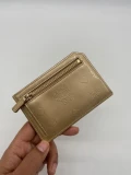 Mcm Card Holder - Gold - Mini