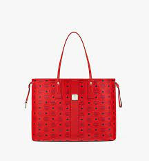 MCM Reversible Shopper - Candy Red - Large