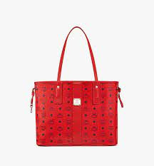 MCM Reversible Shopper - Candy Red - MWPAAVI02XC001 Medium