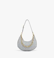 MCM Crescent Aren Hobo - Misty Gray - Small