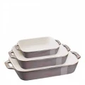 Staub Ceramic Baking Dish 1008683 - Ancient Grey - Set Of 3