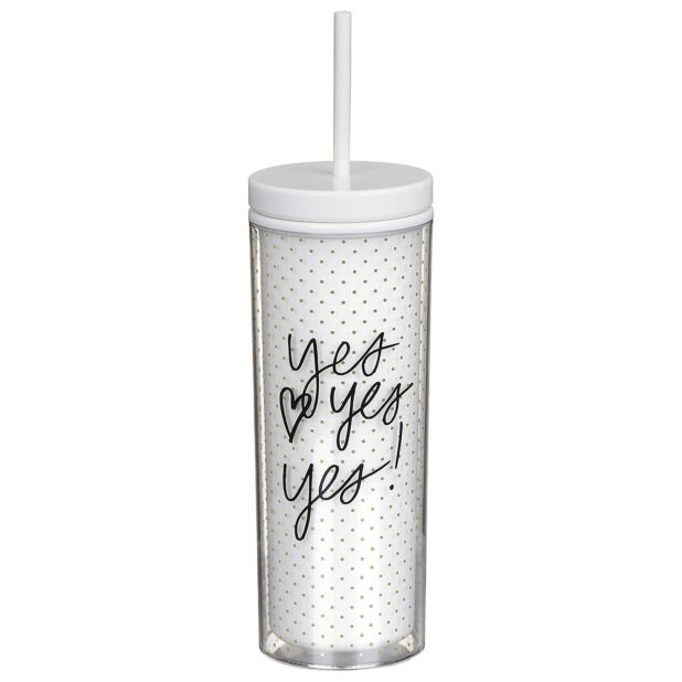 Kate Spade Tumbler - Yes Yes Yes - 20 oz / 22 x 7.5cm