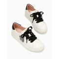 Kate Spade Fez Glitz Sneaker KA176 - Opt Wht/ Black - US 6.5/ EUR 37