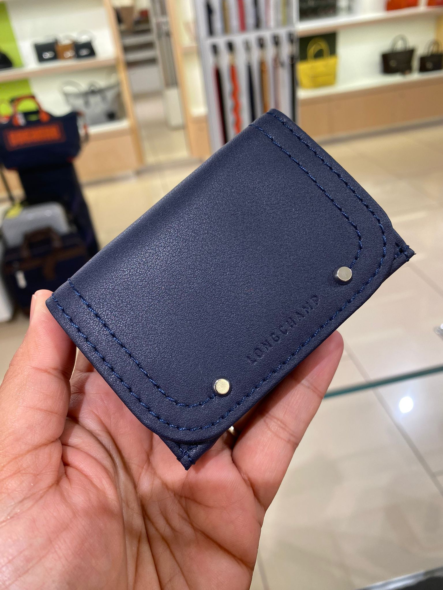 Longchamp Wallet - Navy - 30012HNA006