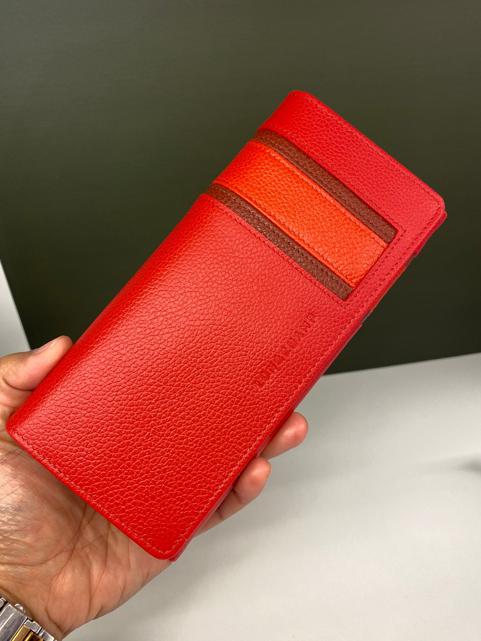 LONGCHAMP LONG WALLET - RED ORANGE - L3044127517