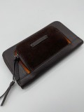 LONGCHAMP WALLET L3401907703 - DARK BROWN - LONG ZIP AROUND