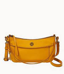 Fossil Skylar Baguette Crossbody - Golden Yellow - One Size