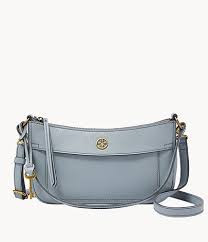 Fossil Skylar Baguette Crossbody - Smokey Blue - One Size