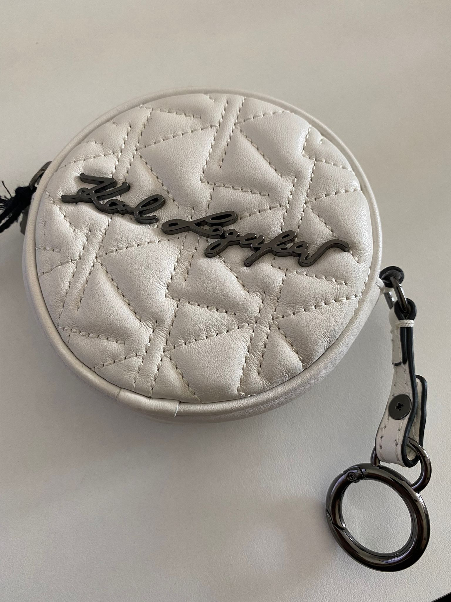 Karl Lagerfeld Coin Purse/Keyring - White / 22WW3210 - One Size